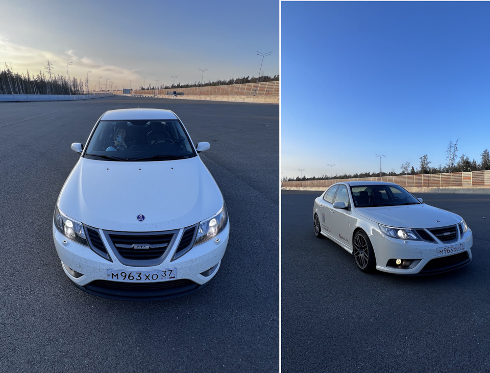 На платке. — Saab 9-3 (2G)