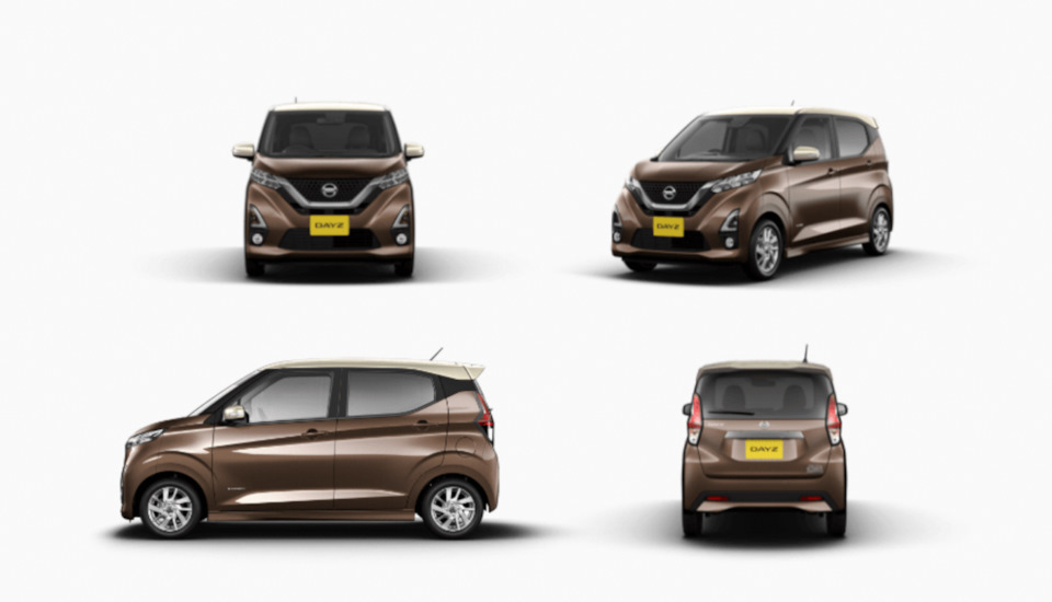 Ash Brown / Frozen Vanilla Pearl. — Nissan Dayz (2G)