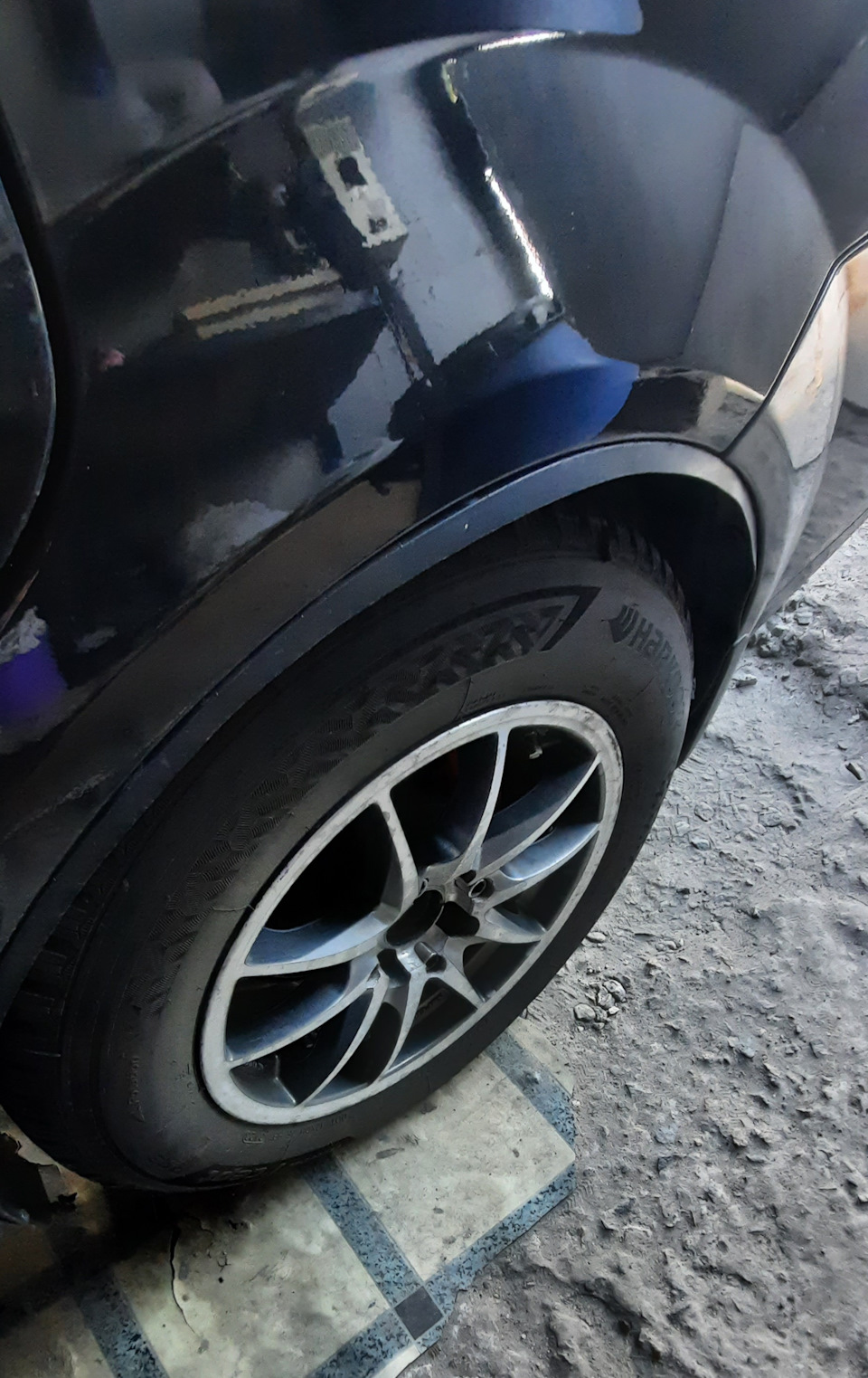 Установленные (наконец-то) подкрылки. — Chevrolet Lacetti Sedan