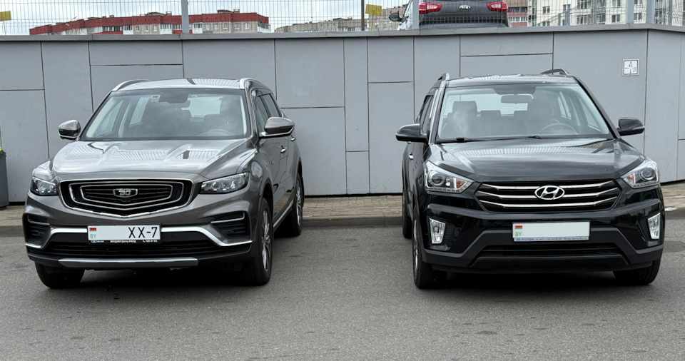 Мой нынешний Belgee X70 и предыдущая Hyundai Creta. — Belgee X70
