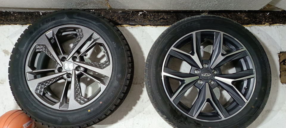 Родные 19, на зиму 225/60 R18 100T — Chery Tiggo 7 Pro Max