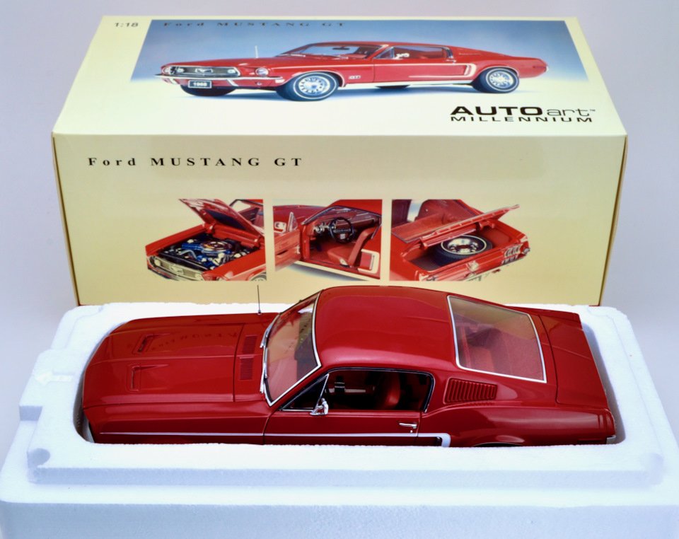 1:18 AUTOart 1968 Ford Mustang GT 390, Royal Maroon. — Сообщество