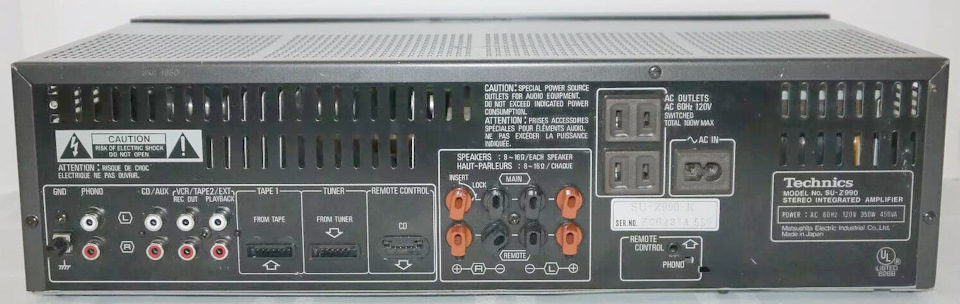 15 1988-89 Technics SU-Z990 SU-X820 SU-X830 SU-X840 SU-X850 SU