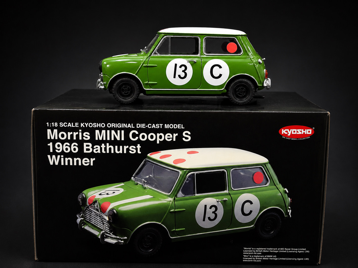 Kyosho 1:18 Morris Mini Cooper S 1966 Bathurst Winner №13C