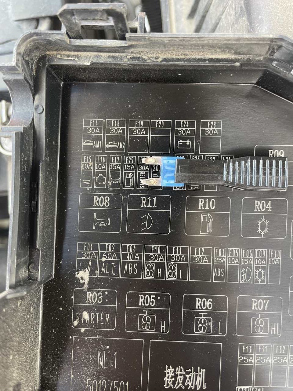 F25 15A — Geely Emgrand X7