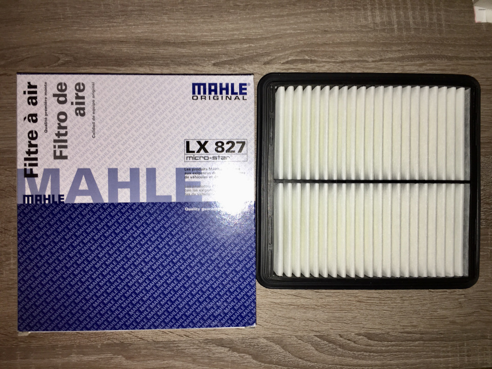 Фильтр воздуха MAHLE LX827, Корея, выглядит качественно, в короб встал лучше чем WIX, который последний раз брал в Эпицентре за 170грн — Daewoo Sens. Запчасти на фото: LX827